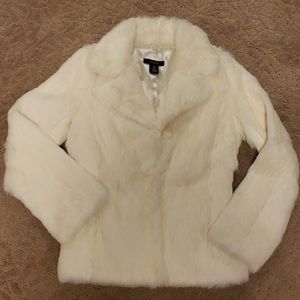 Real Fur Arden B White Coat
